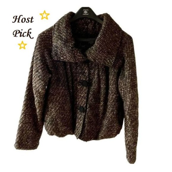 Nick and Mo Boutique Womens Size S Tweed Button-Up Shacket Jacket Sweater Lined - Picture 3 of 16